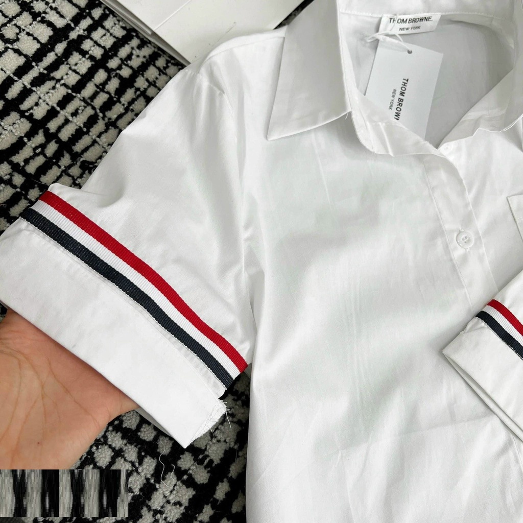 Áo Sơ Mi Tay Ngắn Viền Cổ Tay - BT Fashion
