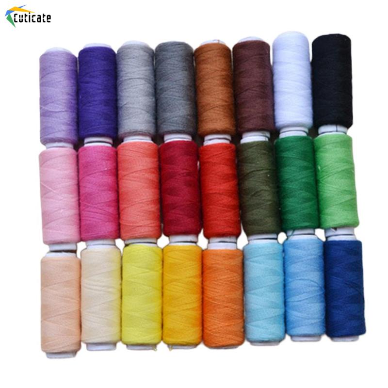 Mới Đến 24 Cuộn Chỉ May Vá 24 Màu Chất Lượng Cao Cho Máy May Tay 200Yard