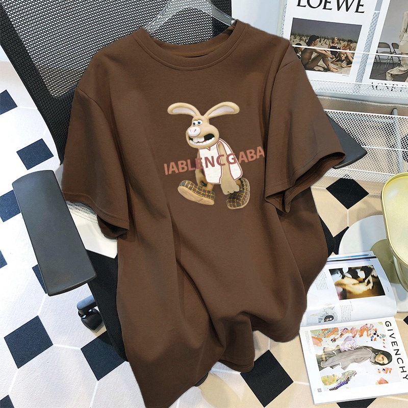 NRVP Áo thun 100% cotton tay ngắn dáng suông in họa tiết trẻ trung thời trang unisex size 5XL