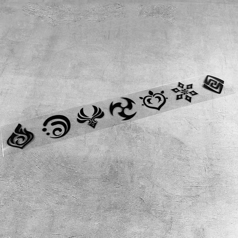 Miếng Dán Trang Trí Hình Đôi Mắt Thần 7 Màu Laser DIY