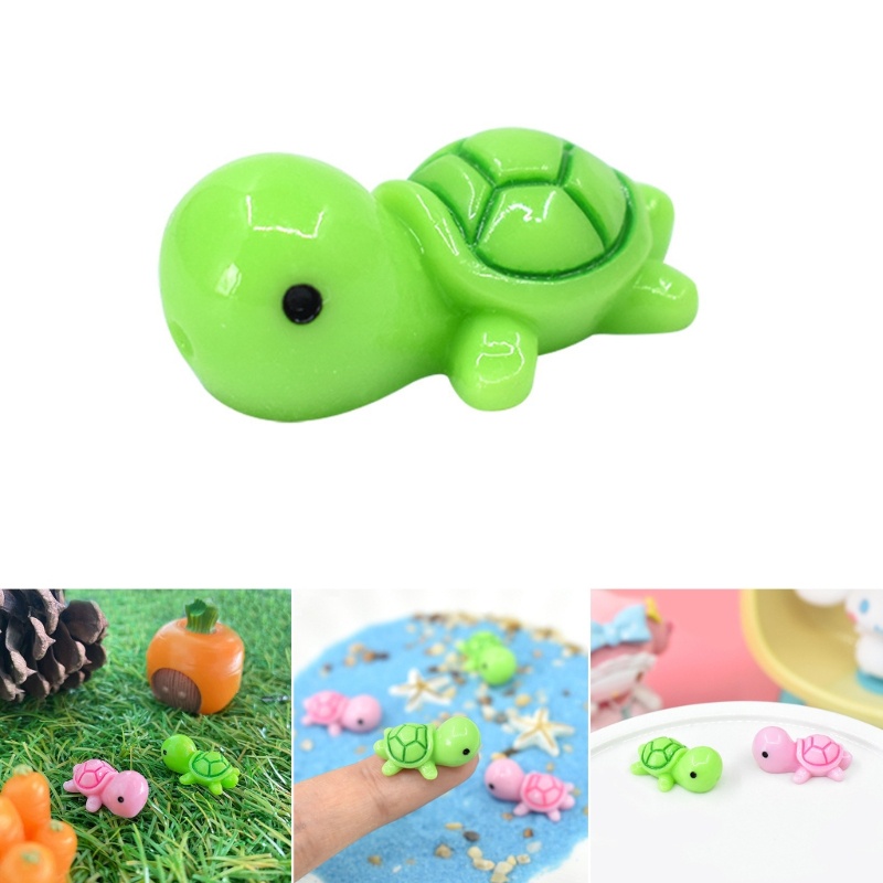 Set 10 Mô Hình Rùa Nhựa Resin Mini Trang Trí Hồ Cá / Rùa