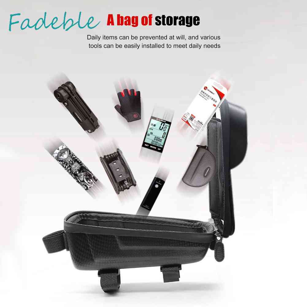 Túi Đựng Điện Thoại Vỏ Cứng Gắn Khung Trước Xe Đạp Leo Núi Có Thể Chạm Màn