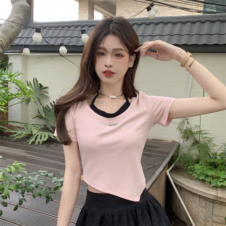 Áo Thun Tay Ngắn Thiết Kế Độc Đáo Thời Trang Mùa Hè Cho Nữ