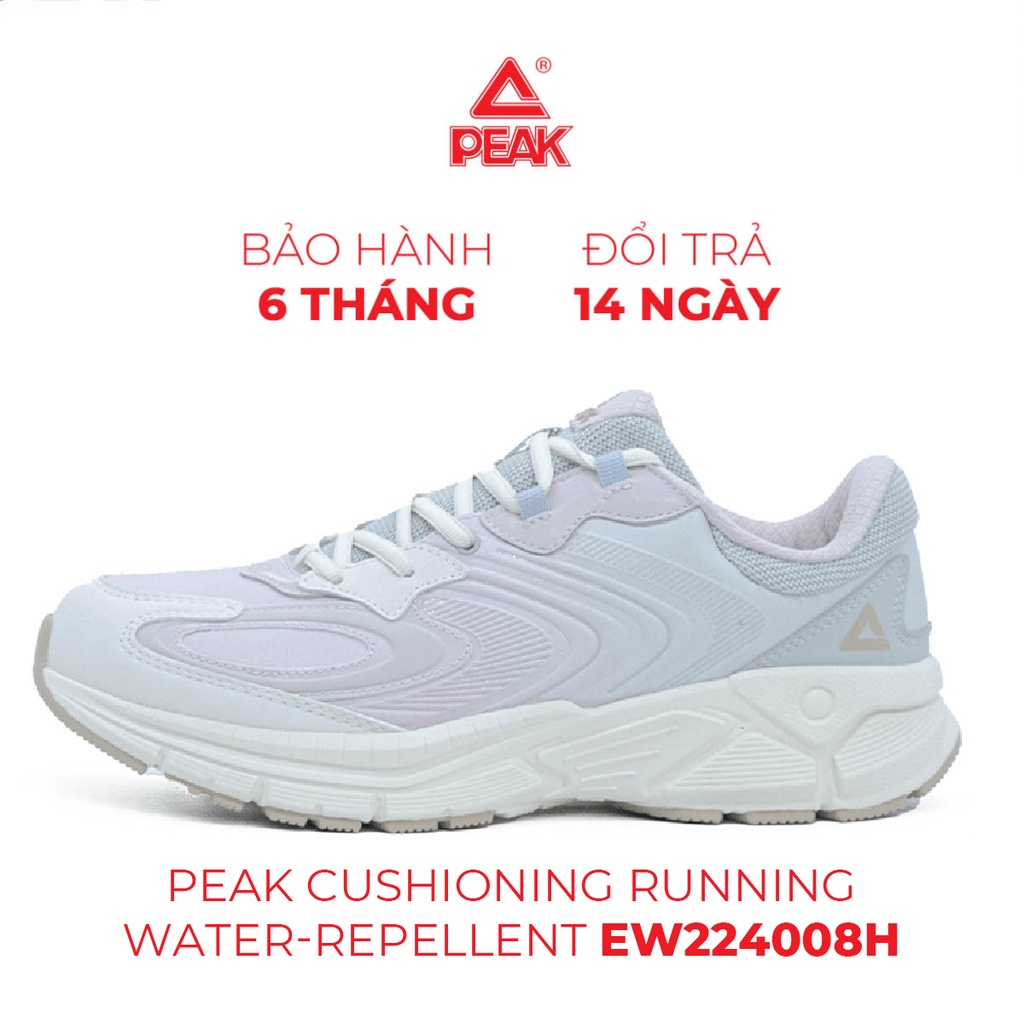 Giày chạy bộ thể thao nữ PEAK Cushioning Running Water-Repellent EW224008H
