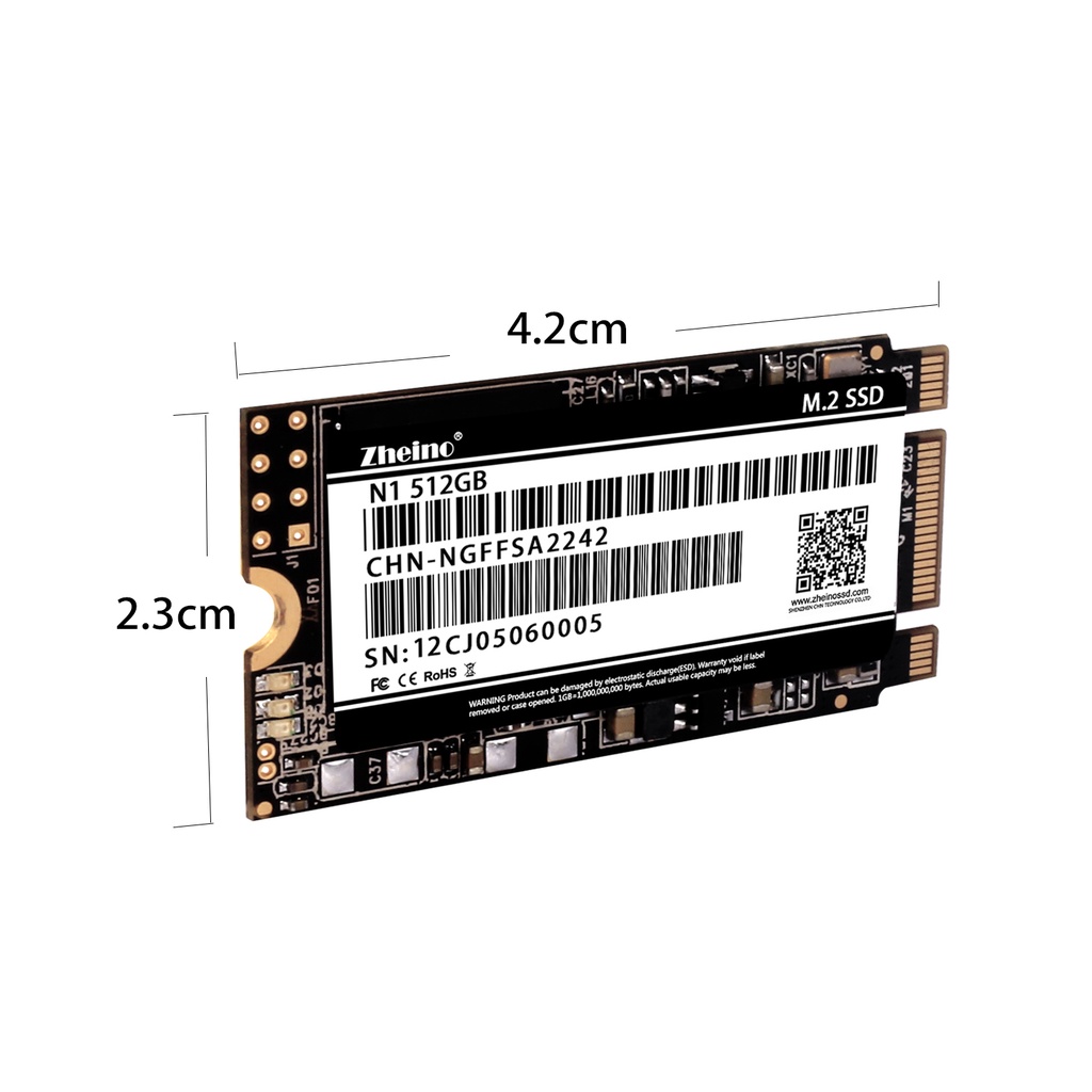 Thẻ Nhớ Zheino M2 SSD 2242 512GB NGFF SSD Cho Laptop