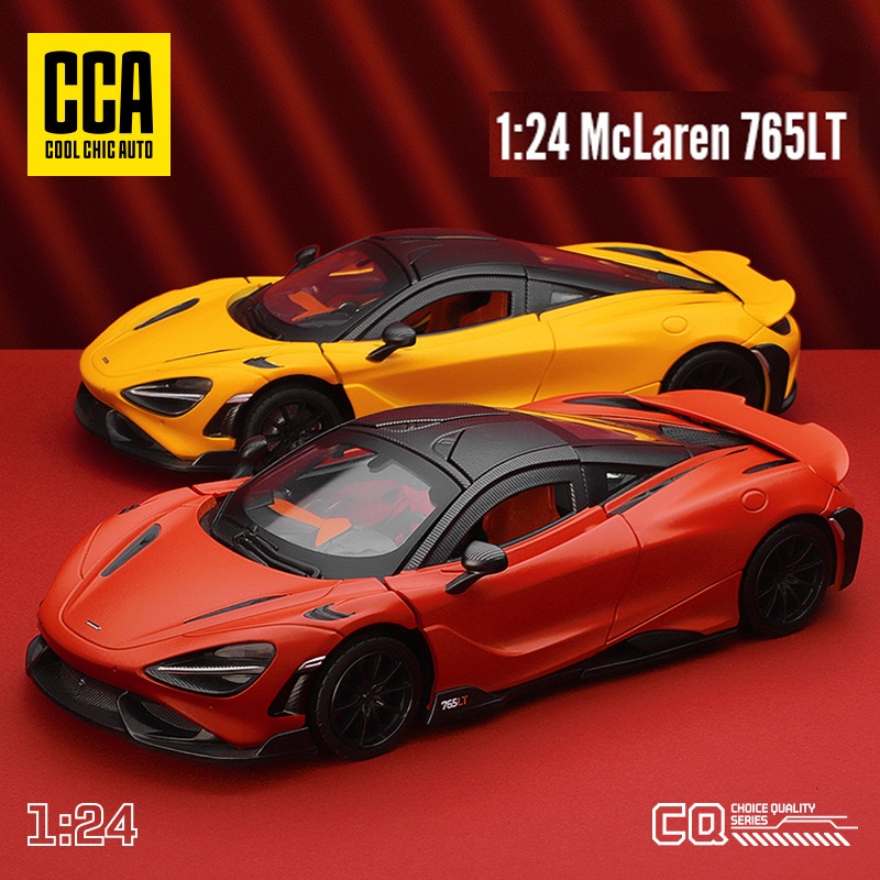 Mô Hình Xe Hơi Thể Thao Mclaren 765Lt Bằng Hợp Kim Có Đèn Và Nhạc Độc Đáo Tỉ Lệ 1: 24