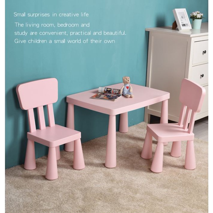 Ghế Nhựa Cao Cấp Màu Xanh Hồng Pastel Cho Bé - Embé Mỡ