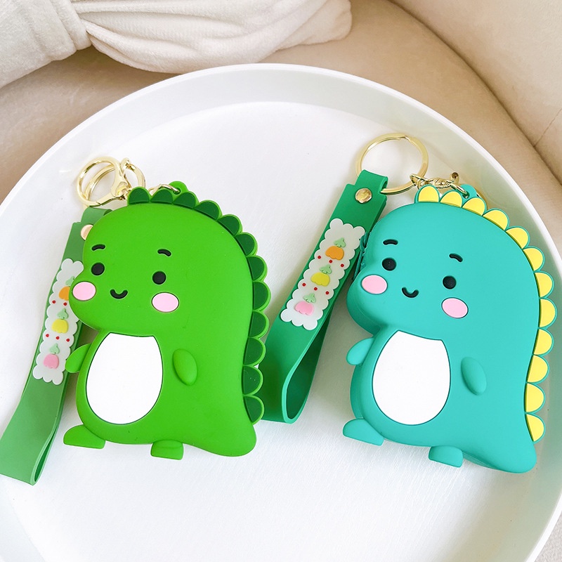 Móc Khóa Đựng Tiền Xu Bằng Silicon Hình Khủng Long Dễ Thương