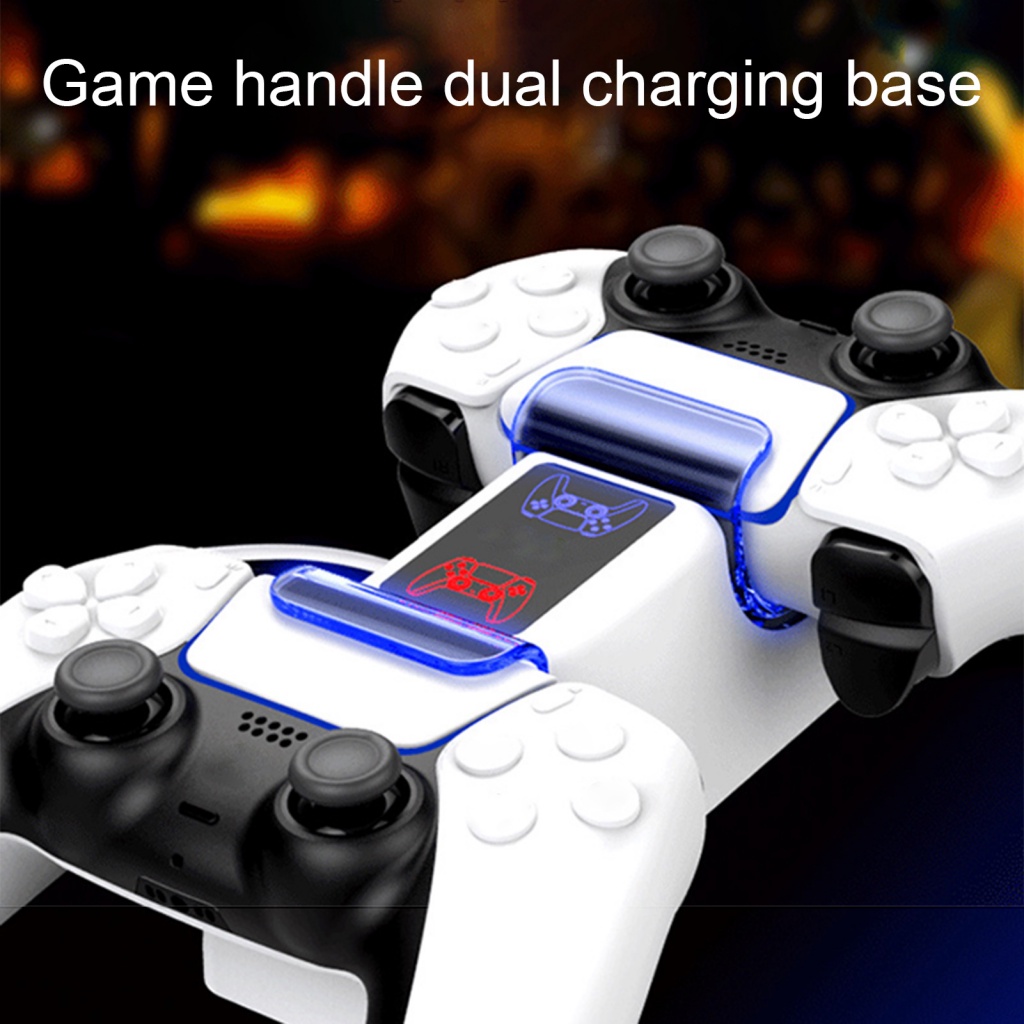 Đế Sạc Nhanh USB Kép Có Đèn LED Hình Hoa Hướng Dương Cho Tay Cầm Chơi Game Sony PS5