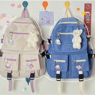 Balo Nữ Ulzzang Đi Học Trơn Basic  , Balo giá rẻ Đựng Sách Vở Cho cặp đi học  Nam Nữ