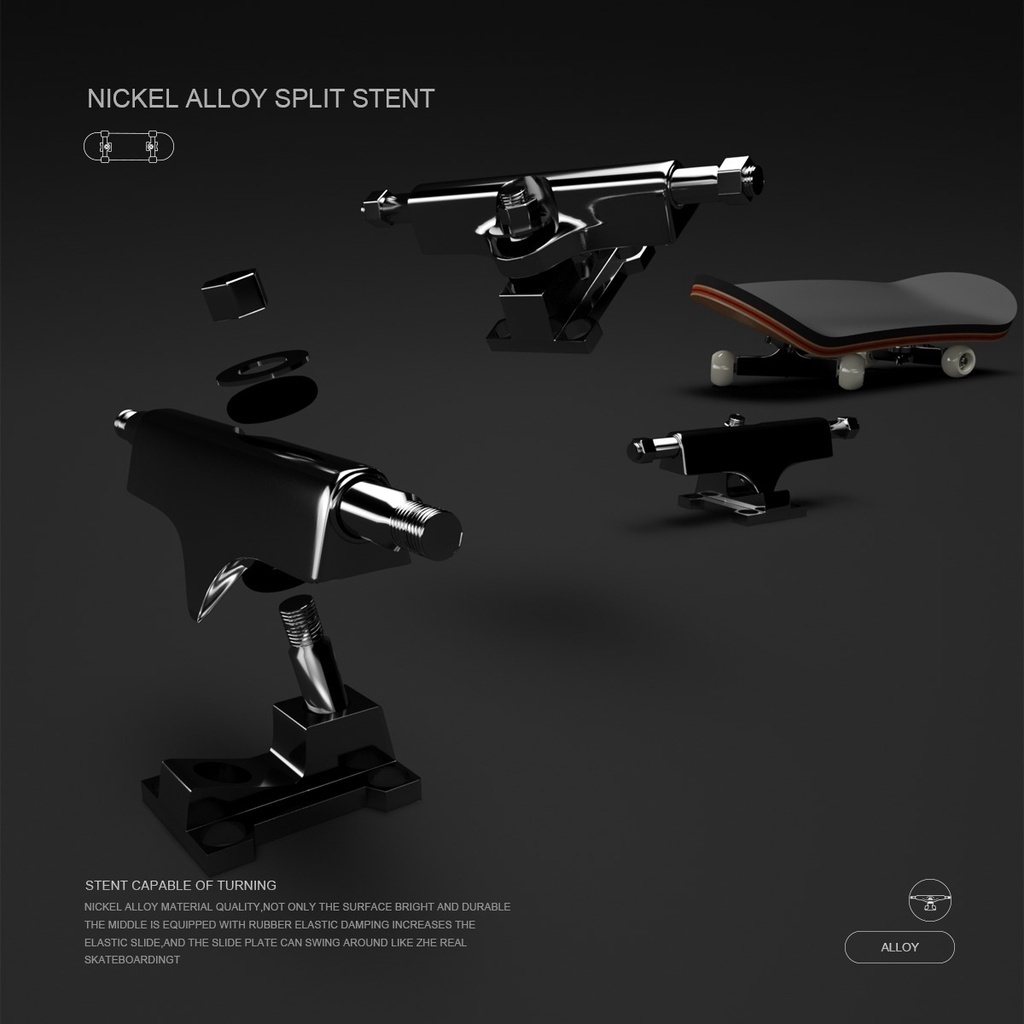 Đồ Chơi Ván Trượt Ngón Tay Công Nghệ Bằng Gỗ Và Hợp Kim Nhôm Độc Đáo DIY