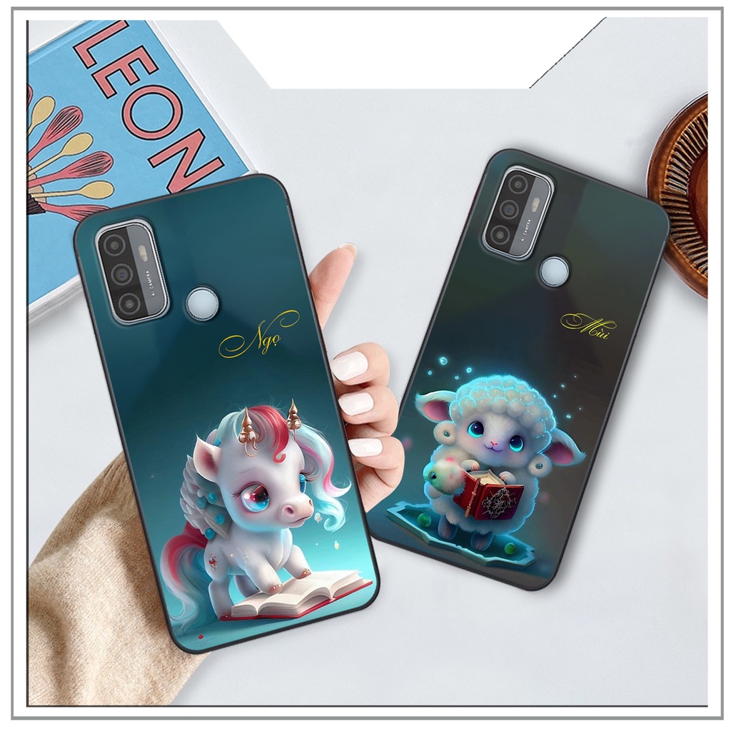 Ốp Oppo A53 in hình silicon dẻo 12 con giáp học sinh  cute - đáng yêu, chống shock chất lượng