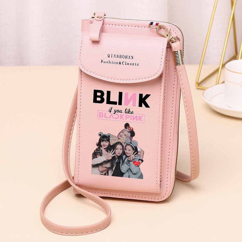 Túi Da Đeo Chéo Vai Đựng Điện Thoại In Hình blackpink Dành Cho Nữ Ví