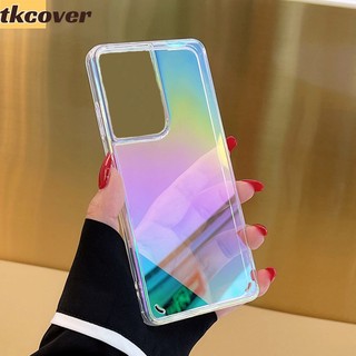 Ốp Điện Thoại PC Cứng Trong Suốt Màu Cầu Vồng Gradient Cho Samsung Galaxy S22 S21 S20 Ultra Plus S20 FE Note 20 Ultra Note 10 10+