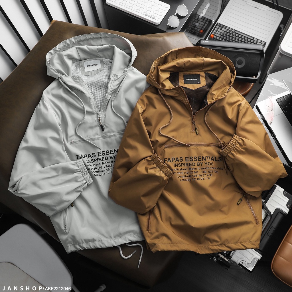 Áo khoác chất vải chống thấm nước, kiểu dáng hoodie trendy, 2 màu hai cá tính cho bạn phối cùng các kiểu jean skinny