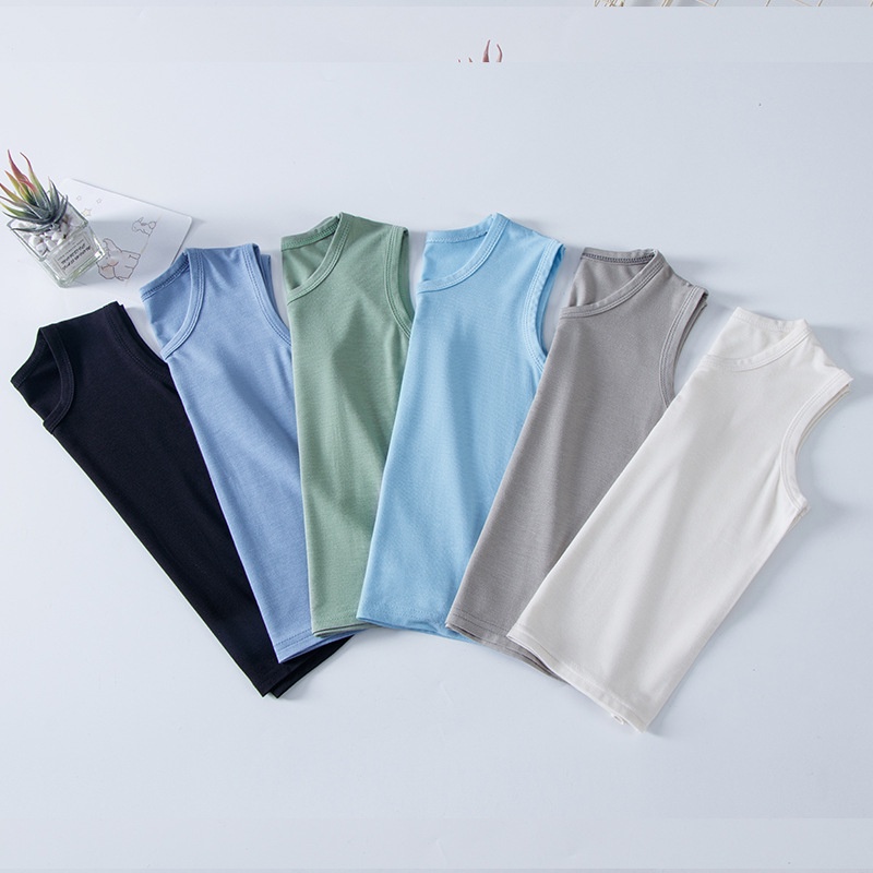 Áo Sweater Sát Nách Cổ Tròn Dáng Rộng 90-160cm Thời Trang Mùa Hè Cho Bé