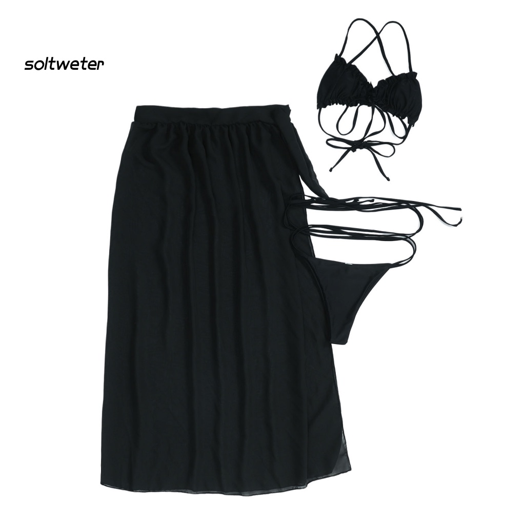 Bộ Đồ Bơi Bikini 3 Món Thời Trang Quyến Rũ Cho Nữ