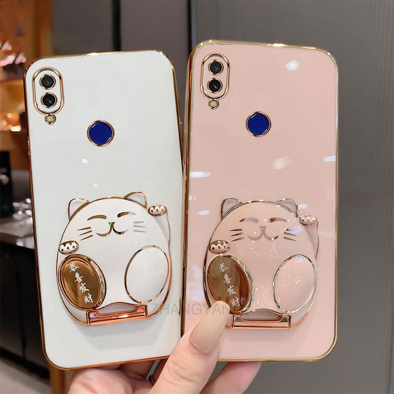 Ốp lưng Redmi note 7 Redmi 7 ốp điện thoại TPU Silicon Mềm Họa Tiết Mèo 3D Có Giá Đỡ Cho Redmi note 7 Redmi 7
