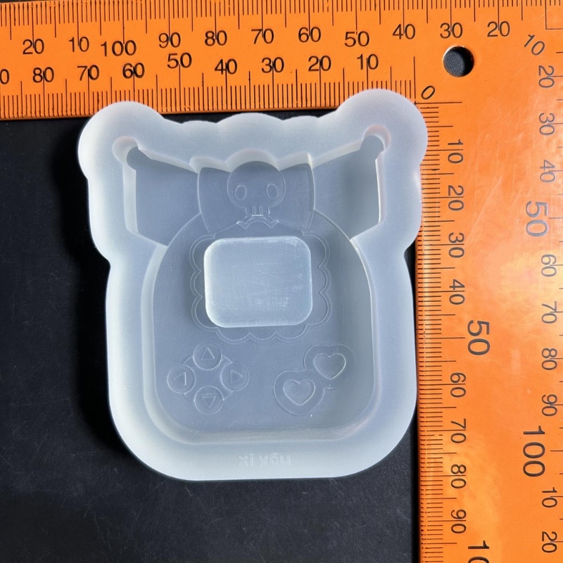 Khuôn Silicone Làm Mặt Dây Chuyền Hình Bình Lắc Bằng Pha Lê DIY