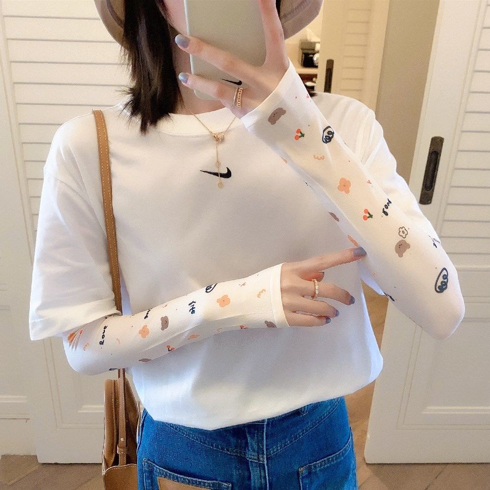 ✬Ống Tay Áo Chống Nắng Tiện Dụng Cho Nữ✬Găng Tay Chống Nắng Bảo Vệ Cánh Tay Bằng Lụa Lạnh Cho Nữ
