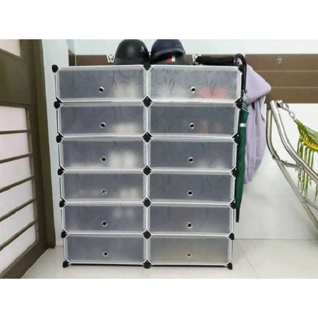 Tủ giày lắp ghép thời trang tủ giày lắp ghép đa năng 12 ô ( bảo hành 1 năm)