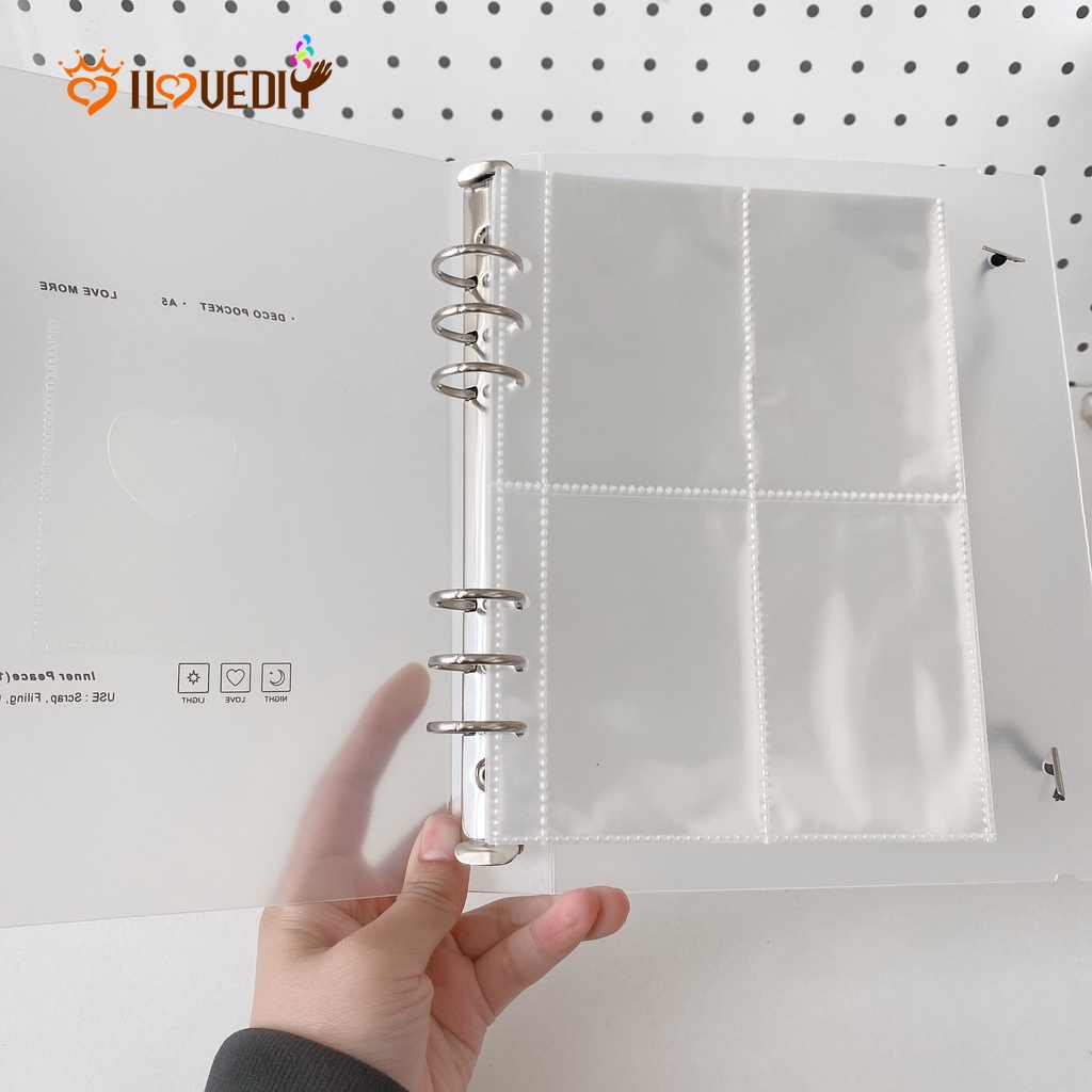 Album Ảnh 6 Lỗ Khổ A5 / 25 Tờ Giấy Ghi Chú Trong Suốt Tiện Dụng