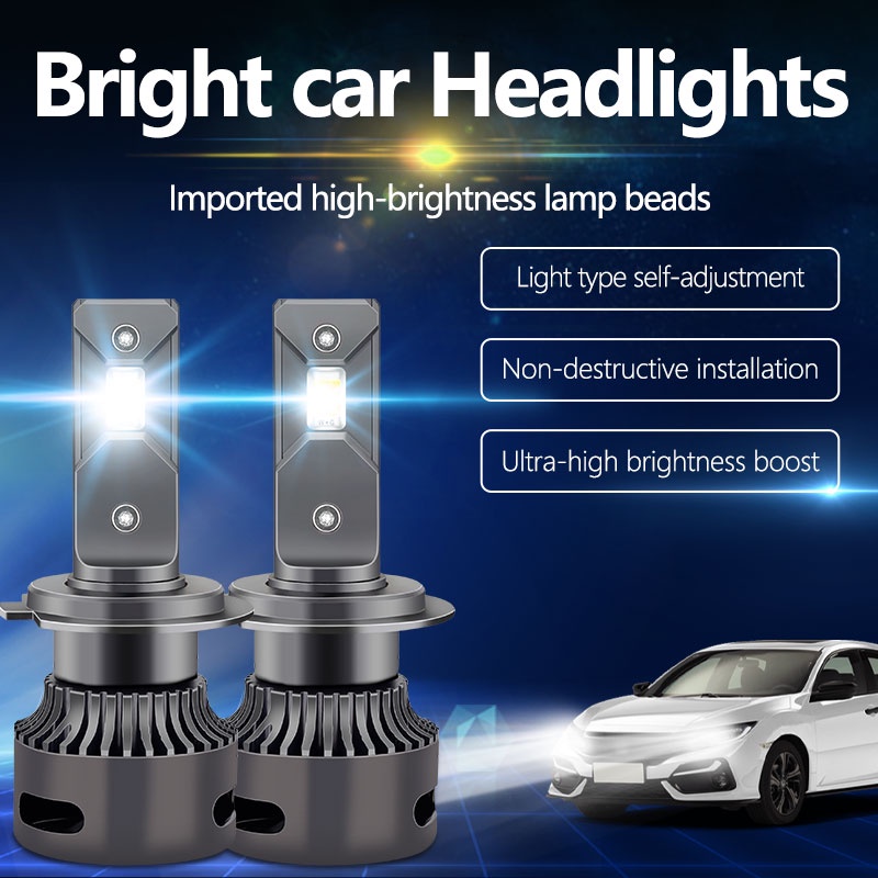 1 Đèn Pha LED 24V H4 H1 H3 H7 H11 9005 9006 HIR2 3 Màu 3000K 43 Cho Xe Tải