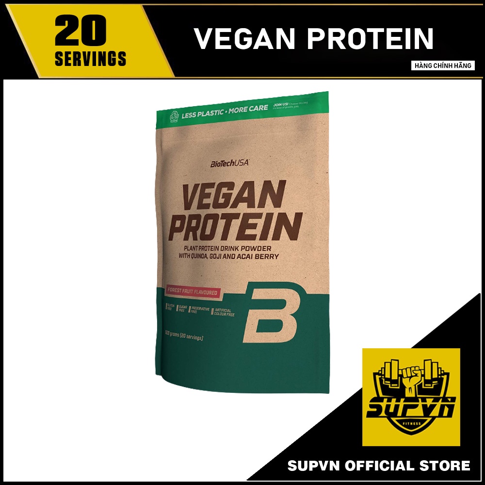 BiotechUSA Vegan Protein 500gram (20servings) - Sữa Whey Protein Bổ Sung Thực Vật Thuần Chay