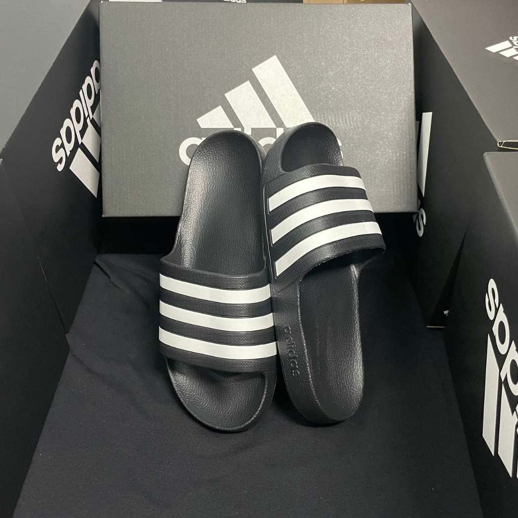 Dép quai ngang đúc nguyên khối adidas adilette aqua chống nước nam nữ/ Dép thể thao thời trang