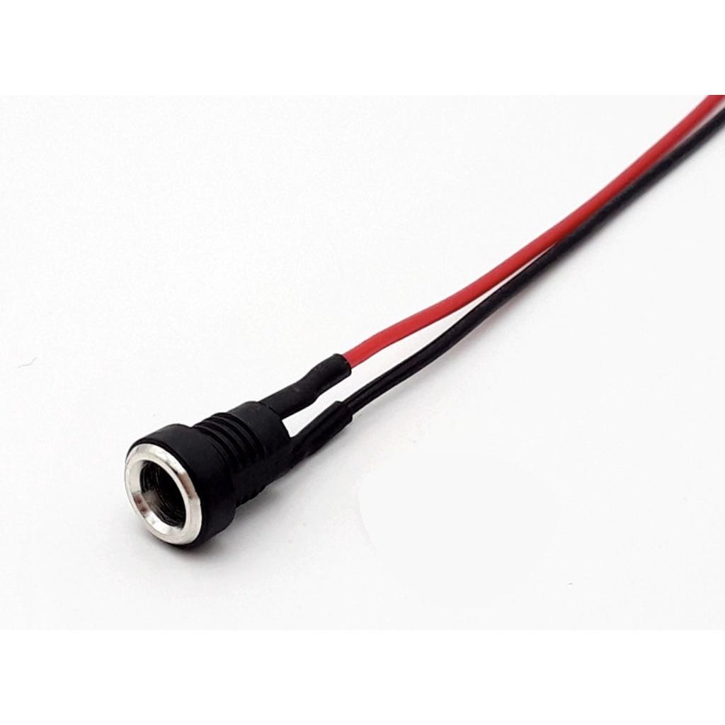 Jack sạc DC, jack cái 5.5*2.1mm, lỗ khoan 10mm, có nắp đậy. BN.