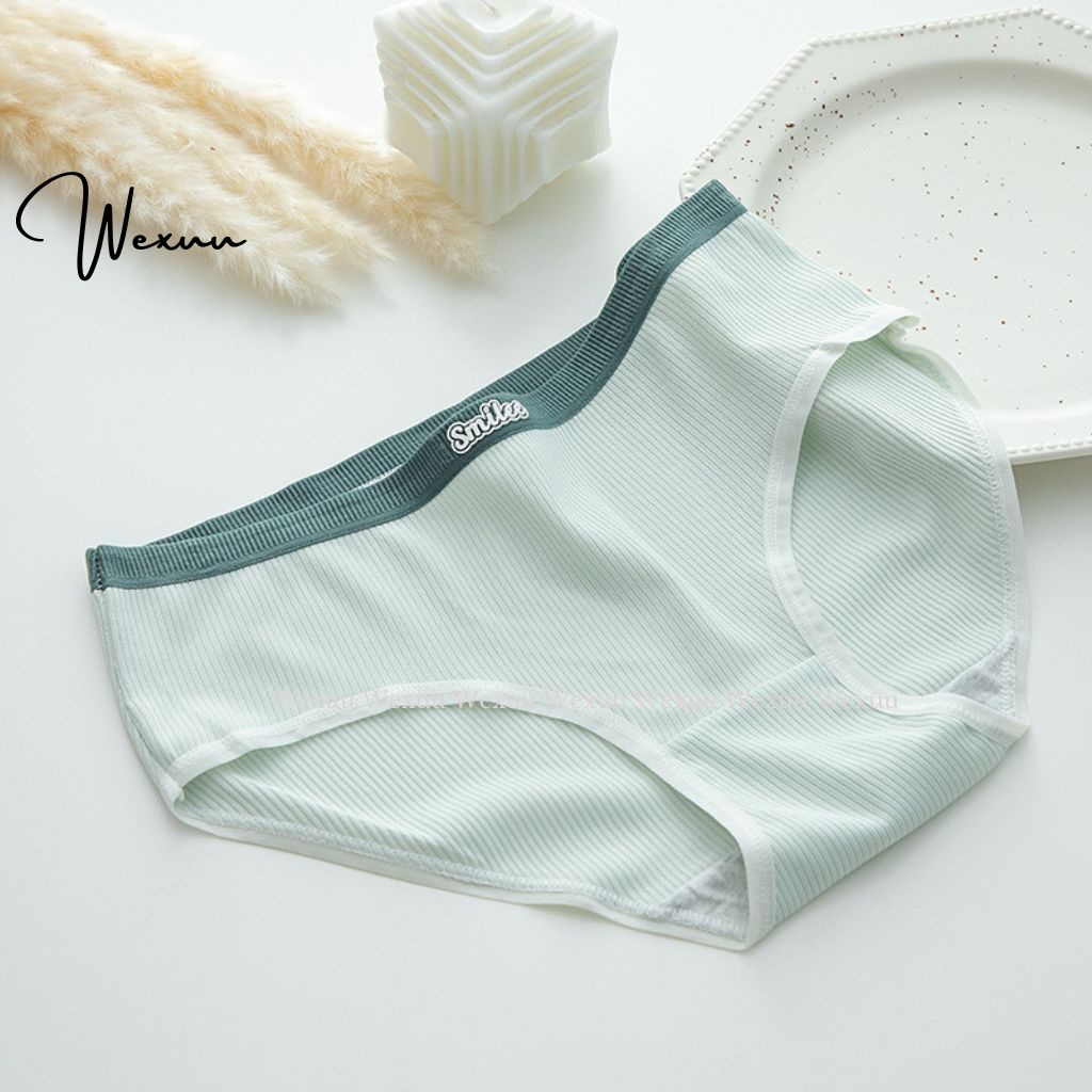 Quần lót nữ Wexuu Design vải cotton mềm mịn gân tăm co dãn kháng khuẩn cao cấp - QC115