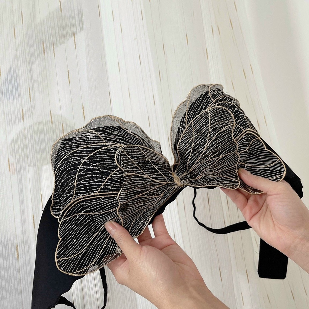 Áo đúc su phối ren nơ siêu xinh kute không gọng đệm 3cm