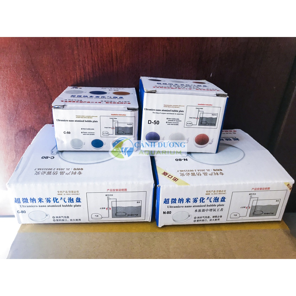Sủi dĩa Nano- Sủi oxy siêu mịn C50 D50 C80 kích thước sủi 5cm 8cm