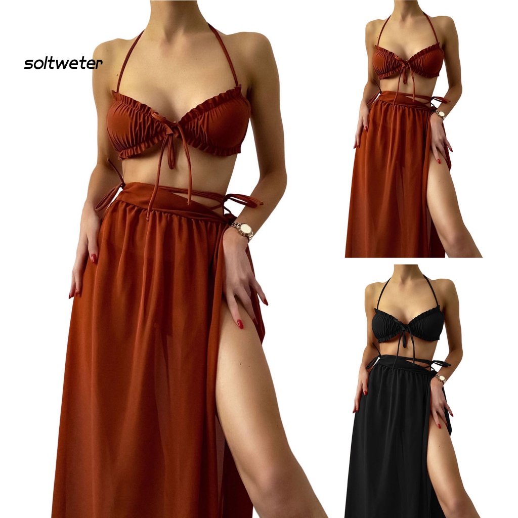 Bộ Đồ Bơi Bikini 3 Món Thời Trang Quyến Rũ Cho Nữ