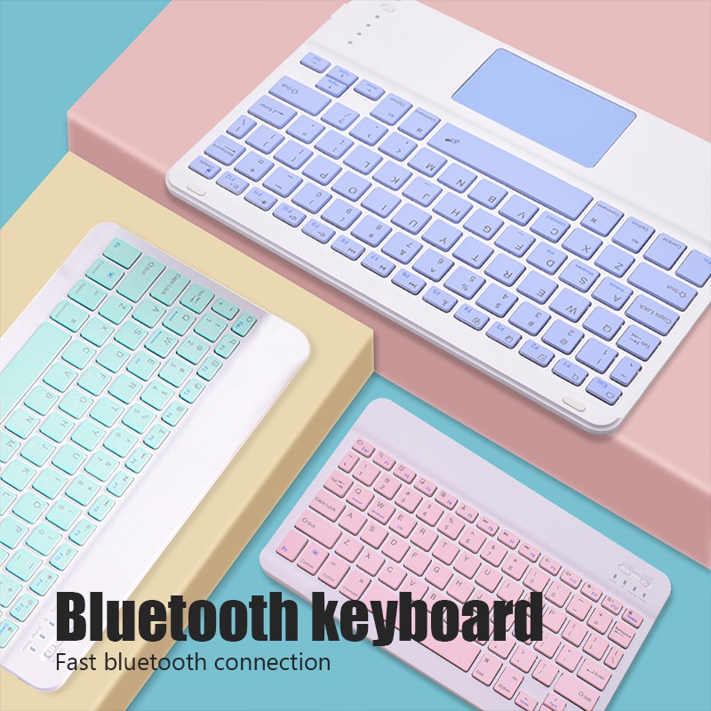 Bàn Phím Bluetooth Không Dây 10 Inch Có Thể Sạc Lại Cho Máy Tính Bảng iPad iPhone Hệ Thống Android iOS Windows