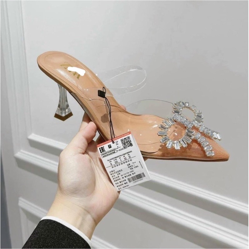 Giày Za.ra, guốc đá nơ hàng TQXK FULL BOX TAG