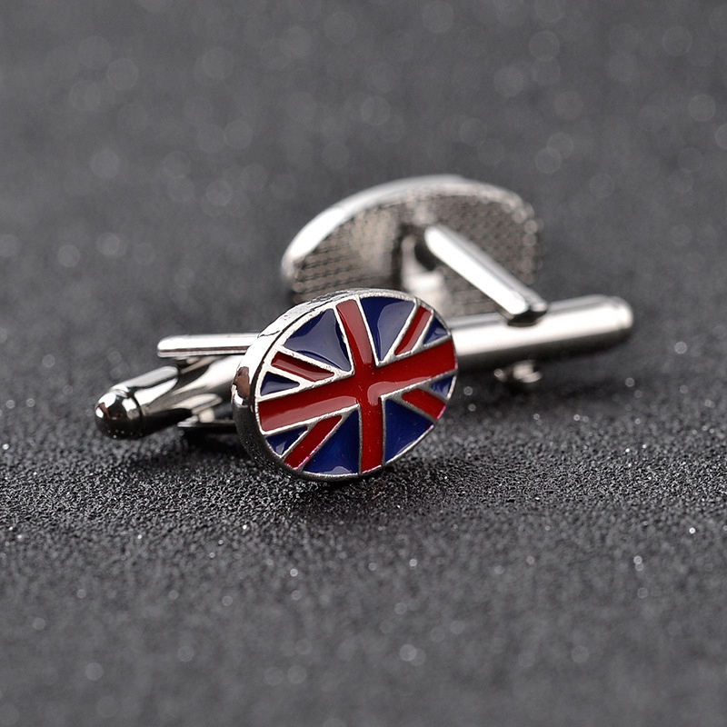 Khuy măng sét EFAN họa tiết lá cờ nước Anh thiết kế mới thời trang cao cấp dành cho nam