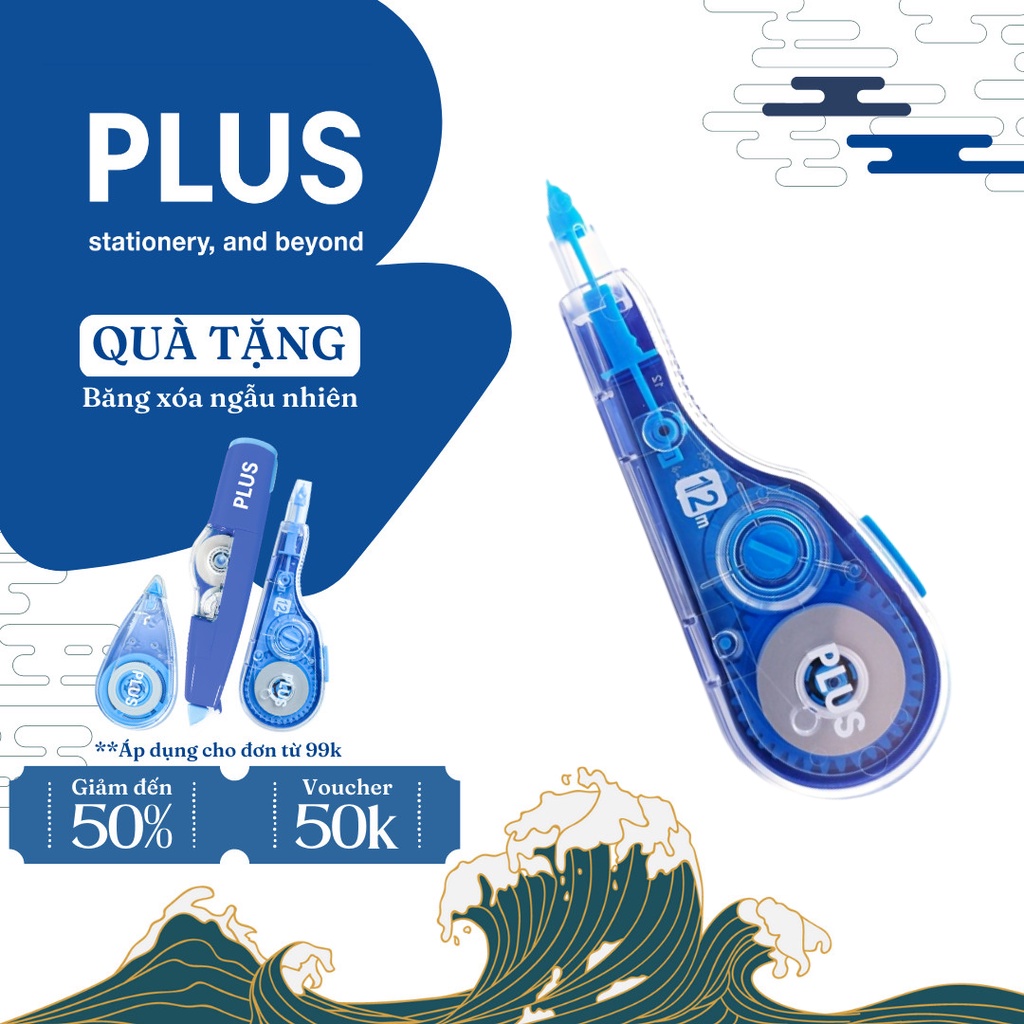 Bút xóa dạng kéo PLUS V - Phiên bản Japan Premium - 5mm x 12m
