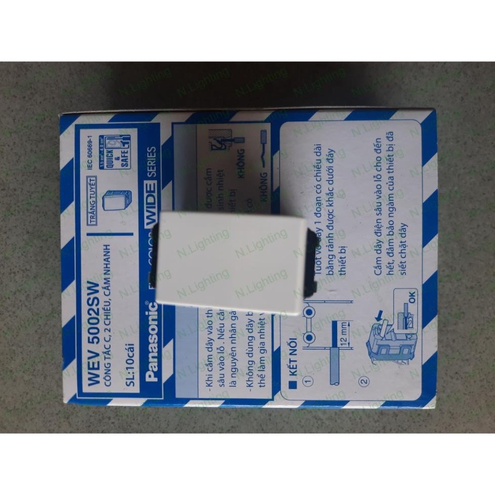 Thiết bị điện Hạt công tắc 1 chiều, 2 chiều PANASONIC WEV 50001SW, nút trống - Mặt 1, 2, 3 Panasonic - hàng chính hãng