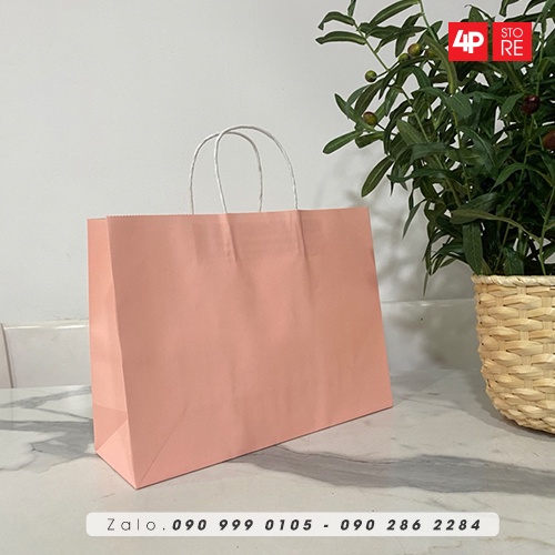 01 TÚI GIẤY KRAFT HỒNG 32 X 24 X 11 CM  - HỎA TỐC