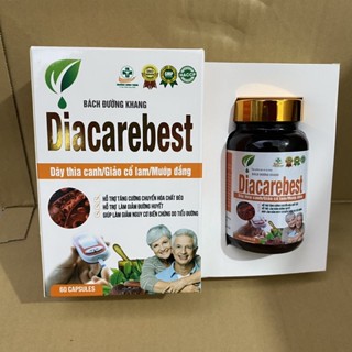 Viên uống Hạ đường huyết hoa đà BÁCH ĐƯỜNG KHANG Diacarebest-Dây thìa canh-Hộp 60 viên hỗ trợ giảm biến chứng tiểu đường