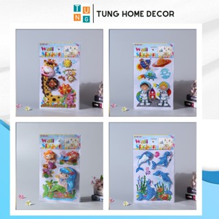 tranh dán tường 3d cho bé hình dán con vật nổi 5D TUNG HOME DECOR 12 mẫu