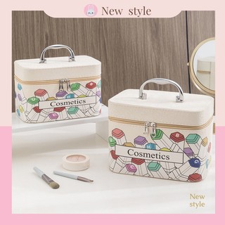Cốp mỹ phẩm, đựng đồ trang điểm, đồ cá nhân, túi đựng đồ trang điểm, đồ dùng cao cấp da PU màu sắc sang trọng, quý phái