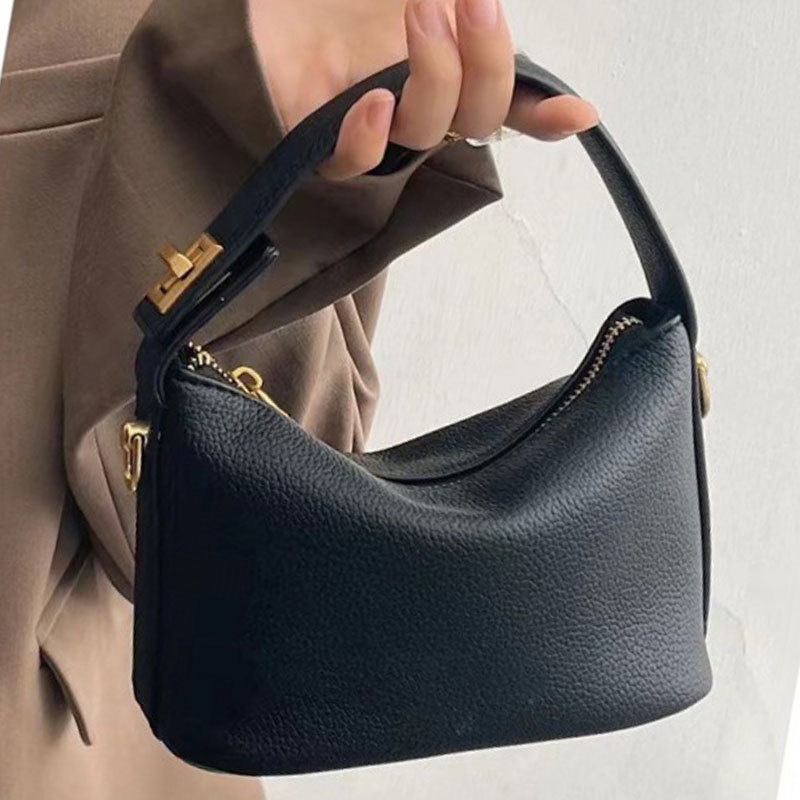 Túi Xách Da PU Mềm Dáng Vuông Nhỏ Kiểu Retro Đựng Hộp Cơm Trưa