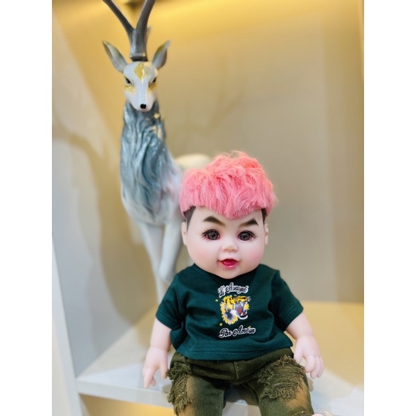 BÚP BÊ BÉ TRAI 12 INCH TRANG ĐIỂM GẮN TÓC TẶNG KÈM QUẦN ÁO