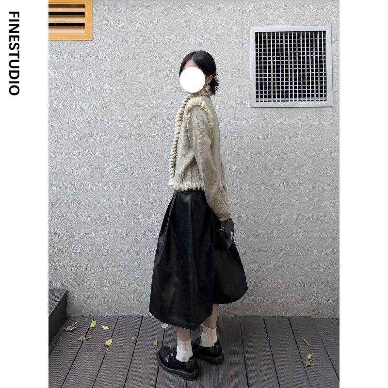 Áo Khoác Cardigan Dệt Kim Phối Lông Thời Trang Xuân Thu Hàn Quốc 2023 Cho Nữ