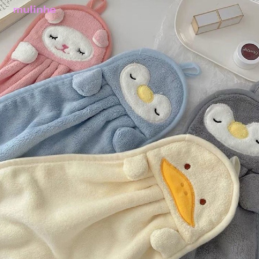 1 Khăn Lau Tay Treo Tường Bằng Vải Lông Cừu San Hô Thấm Hút Tốt In Họa Tiết Hoạt Hình Đáng Yêu Cho Bé