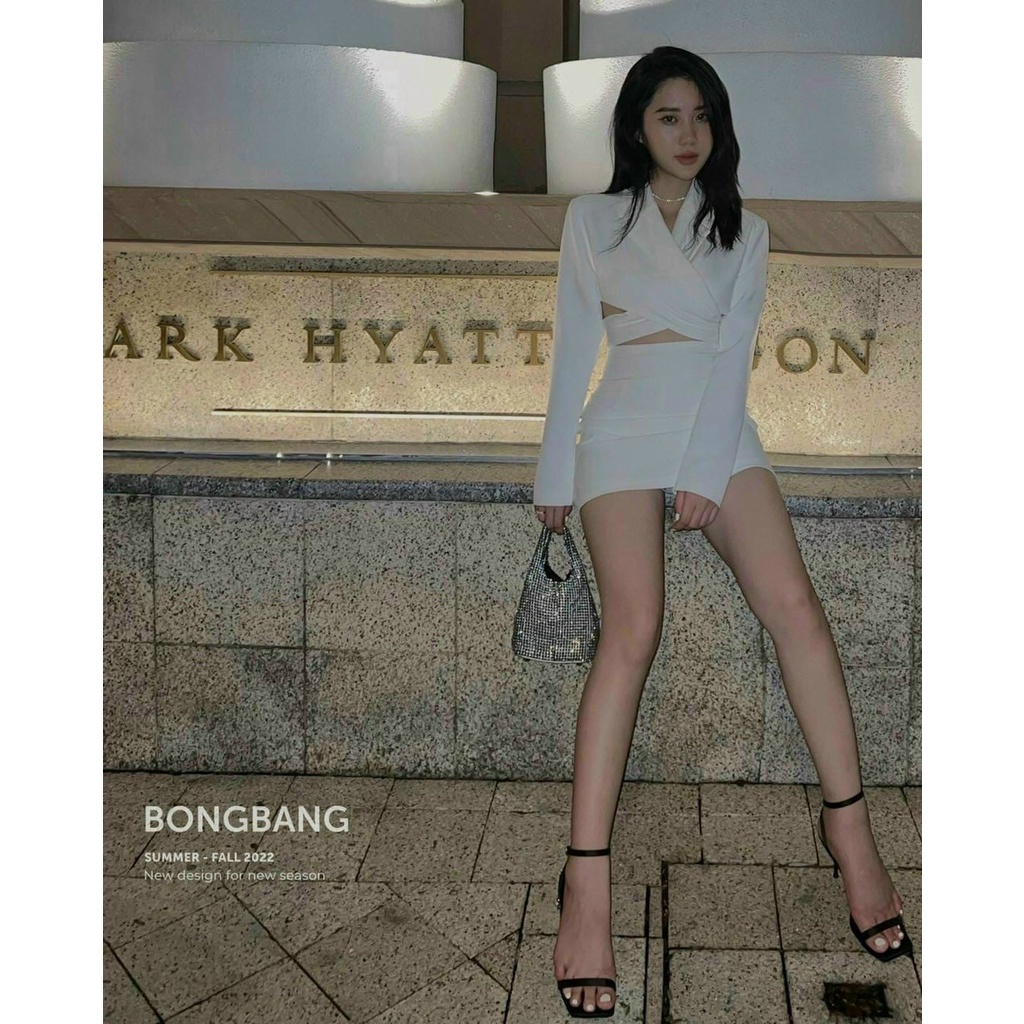 Set đồ nữ đi chơi xinh xắn với chân váy ôm sexy kèm áo kiểu nữ phong cách hàn quốc sexy hở lưng