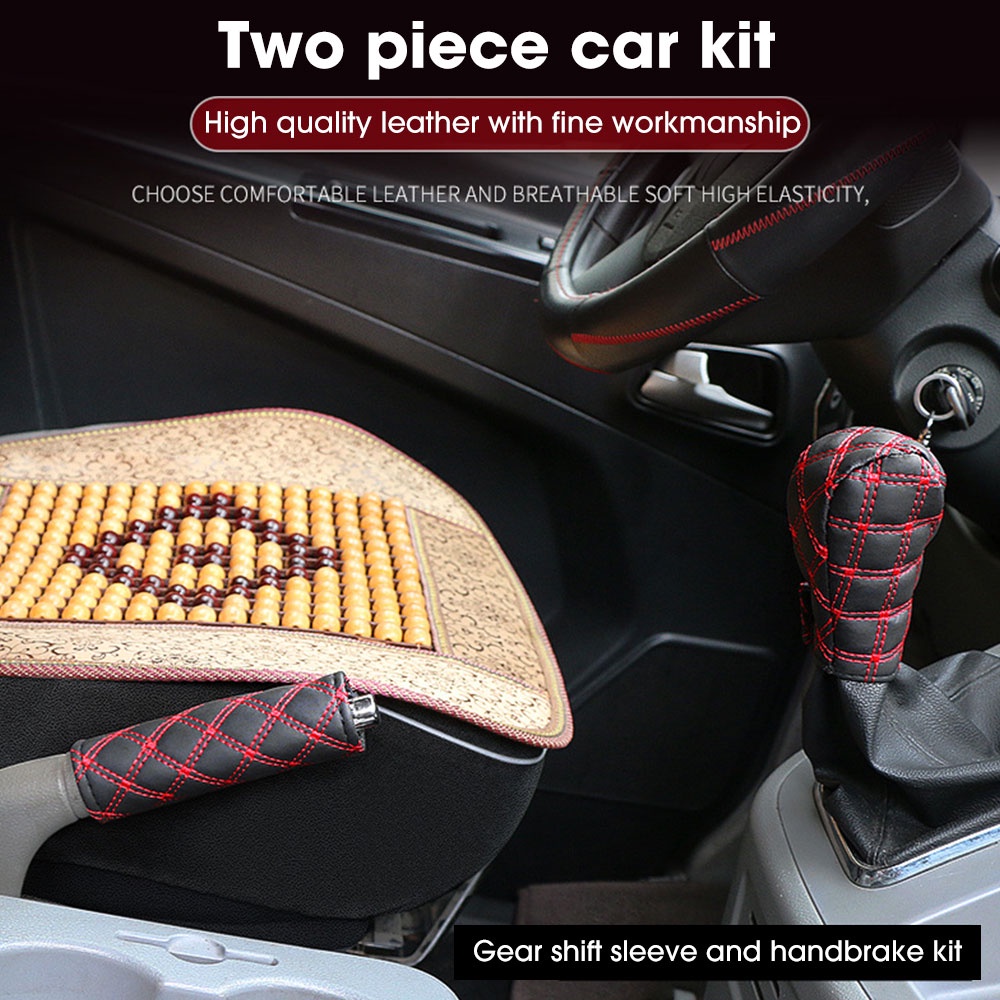 Vỏ Bọc Tay Nắm Cần Số Hai Mảnh Họa Tiết Kẻ Sọc Cho Xe Hơi