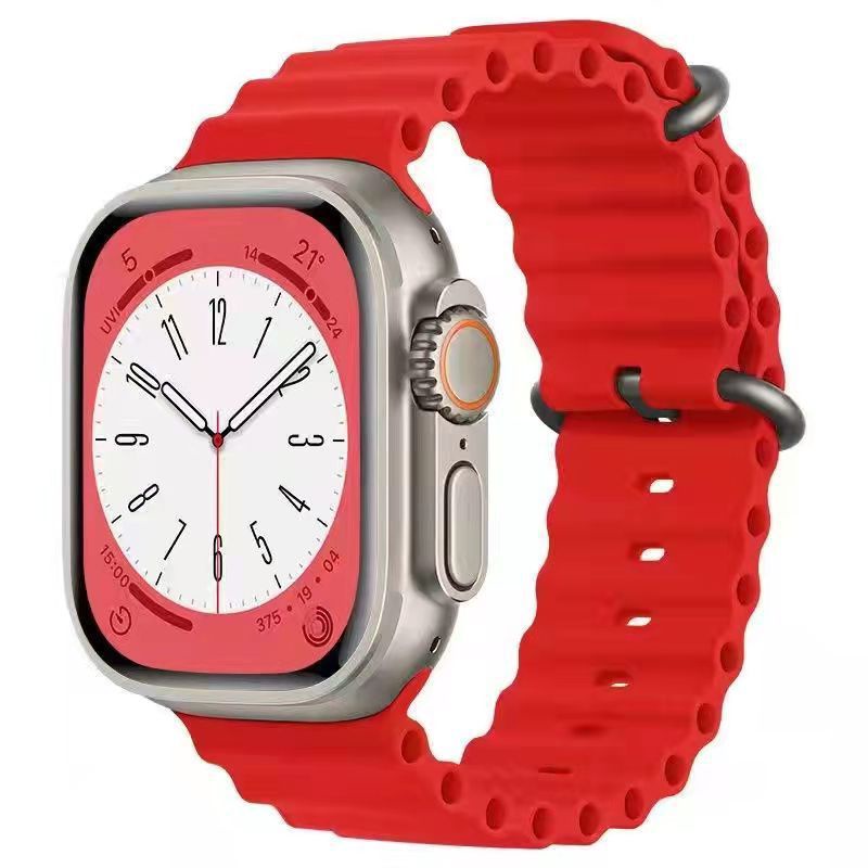 Dây Đeo Đồng Hồ Bằng Silicone Cao Cấp 49mm 44mm 40mm 45mm 41mm 42 38 40 44 45mm